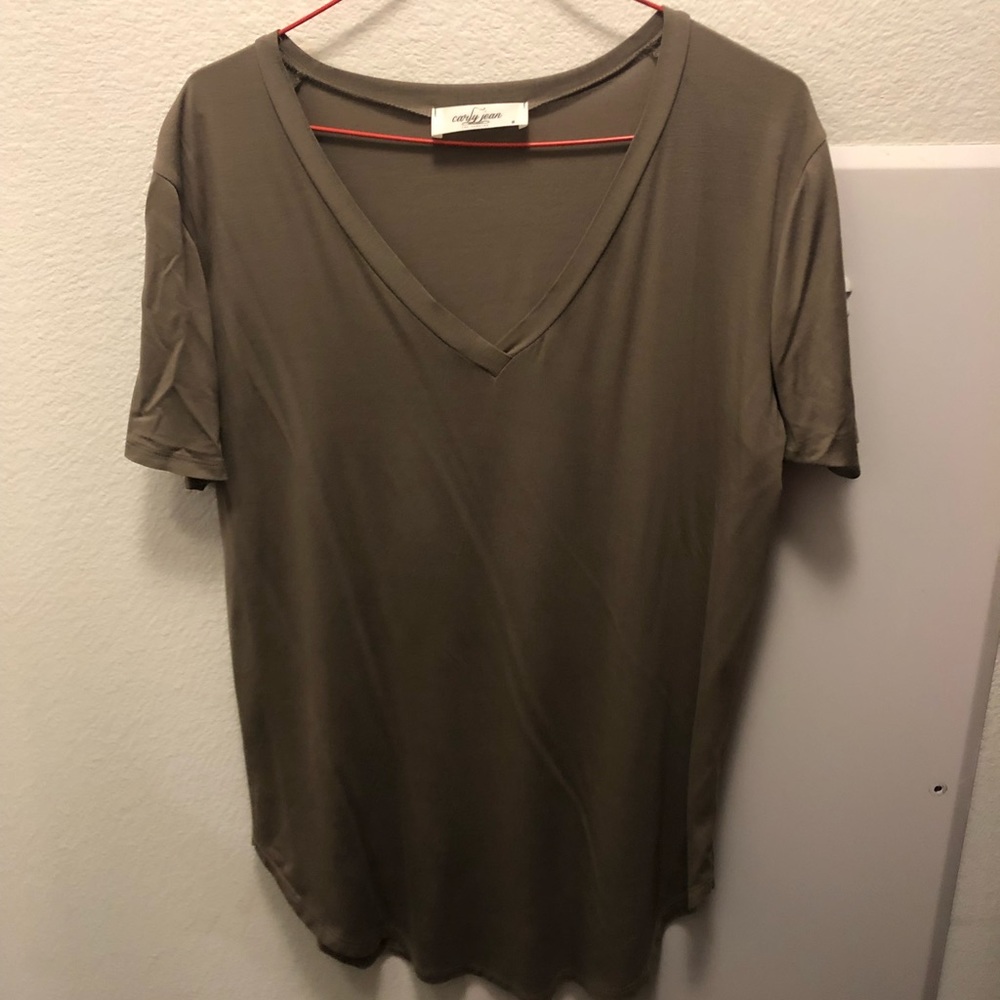 Carly’s Favorite Mocha V neck